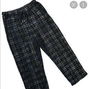 Eva Franco fritz plaid metallic knit pants Anthropologie